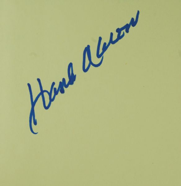 Hank Aaron Signed Aaron Book