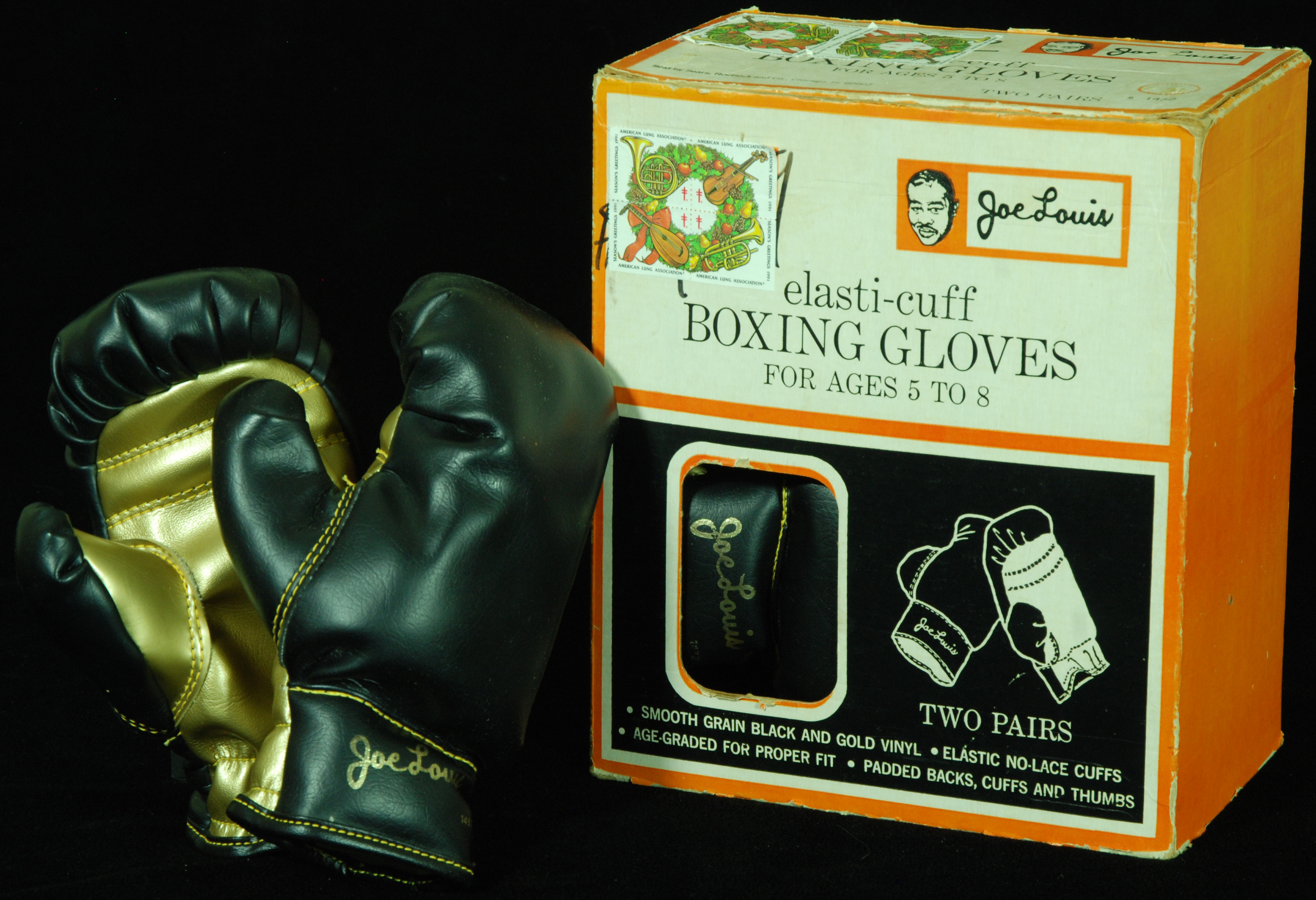 Lot Detail - Scarce Joe Louis Sears Elasti-Cuff Kids Boxing Gloves (Two  Pairs) (NIB)
