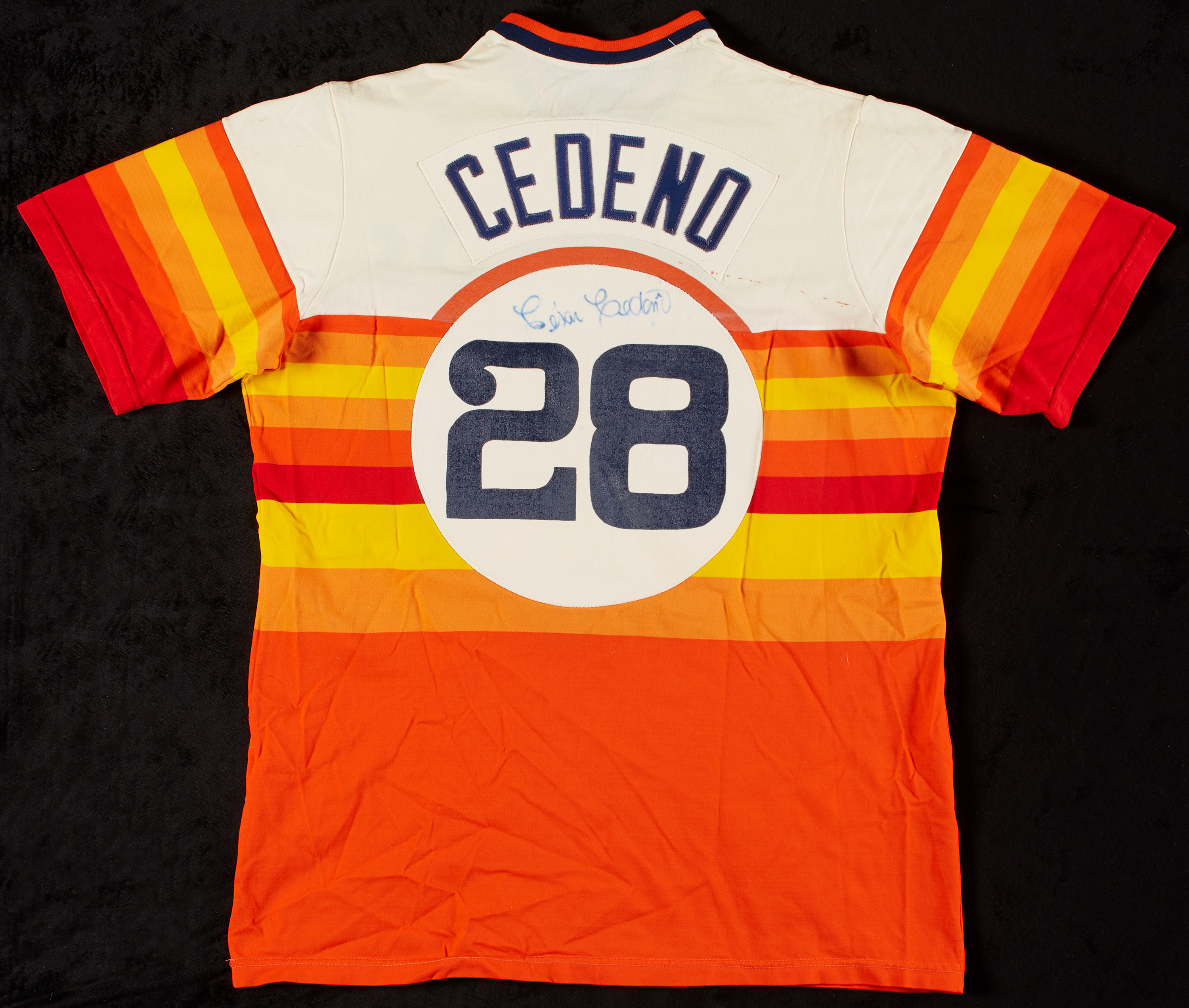 Lot Detail - 1975 Houston Astros Cesar Cedeno Game-Worn and Signed Rainbow  Jersey