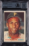 Roberto Clemente Signed 1957 Topps No. 76 (Graded BAS 9)