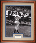 Jackie Robinson Cut Signature from GPC with Framed Photo (JSA)