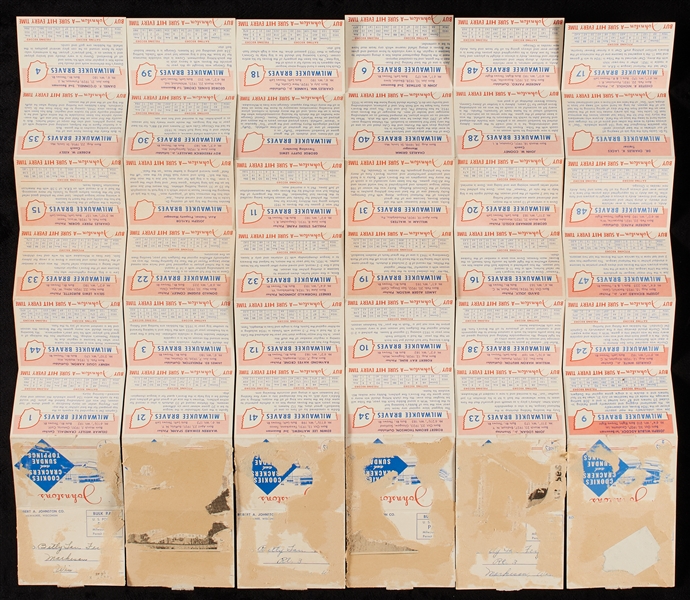 1955 Johnston Cookies Complete Set in Panels (35)