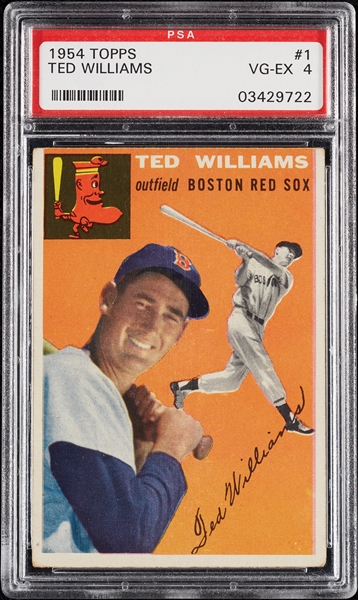 1954 Topps Ted Williams No. 1 PSA 4