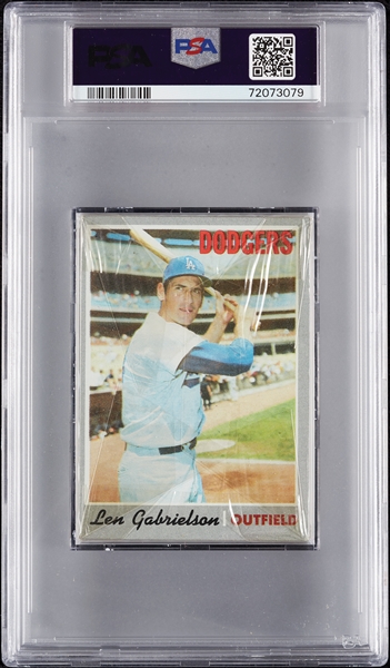 1970 Topps Baseball 2nd Series Cello Pack - NL Playoff Game 2 Top (Graded PSA 7)