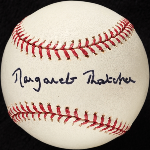 Margaret Thatcher Single-Signed OML Baseball (PSA/DNA)