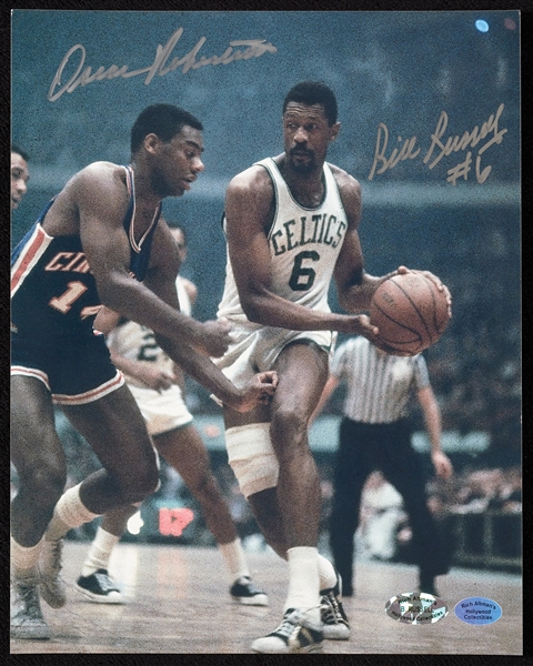Bill Russell & Oscar Robertson Signed 8x10 Photo (Hollywood Collectibles)