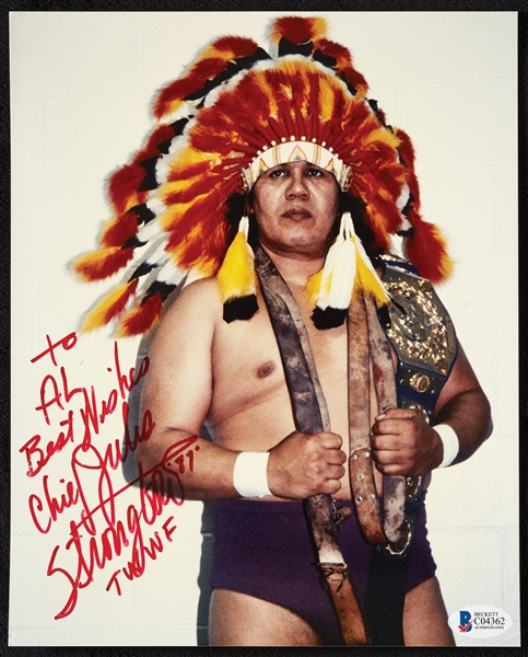 Chief Jay Strongbow Signed 8x10 Photo (BAS)