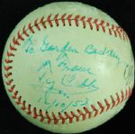 Ty Cobb Single-Signed Rawlings Baseball Dated "12/10/53" (JSA)