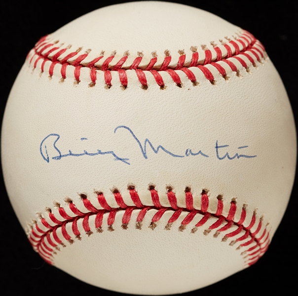 Billy Martin Single-Signed 1978 WS Baseball (BAS)