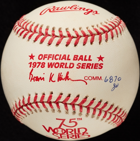 Billy Martin Single-Signed 1978 WS Baseball (BAS)