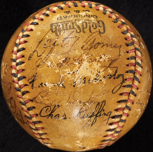1937 New York Yankees World Champs Team-Signed Baseball with Lou Gehrig SS (JSA)