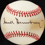 Hank Greenberg Single-Signed Rawlings Baseball (JSA) (Graded BAS 10)