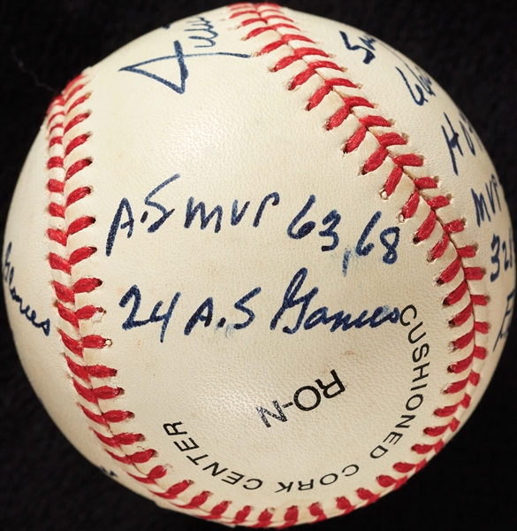 Willie Mays Single-Signed ONL STAT Baseball with Multiple Inscriptions (PSA/DNA) (BAS)