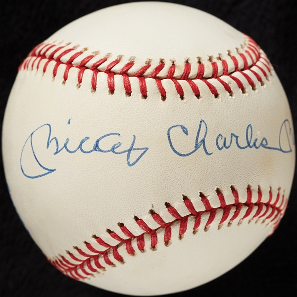 Mickey Charles Mantle Single-Signed OAL Full-Name Baseball (PSA/DNA) (BAS)