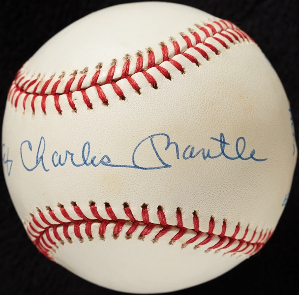 Mickey Charles Mantle Single-Signed OAL Full-Name Baseball (PSA/DNA) (BAS)