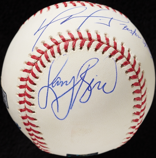 Tom Brady, David Ortiz & Larry Bird Signed OML Baseball Boston Strong (MLB) (Fanatics)