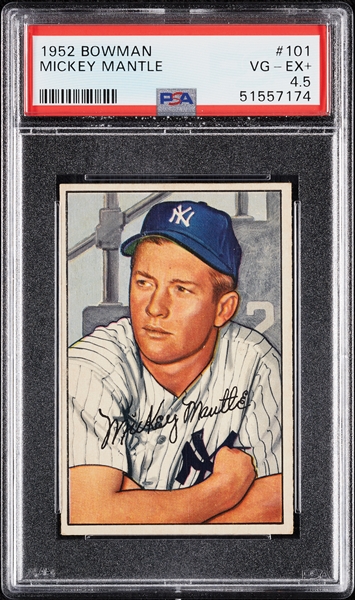 1952 Bowman Mickey Mantle No. 101 PSA 4.5