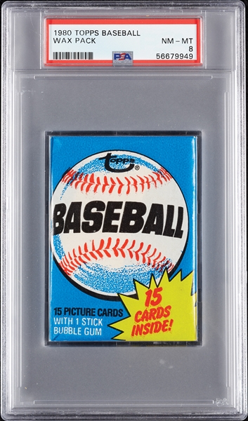 1980 Topps Baseball Wax Pack (Graded PSA 8)