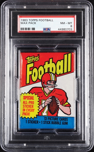 1983 Topps Football Wax Pack (Graded PSA 8)
