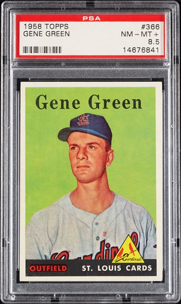 1958 Topps Gene Green No. 366 PSA 8.5