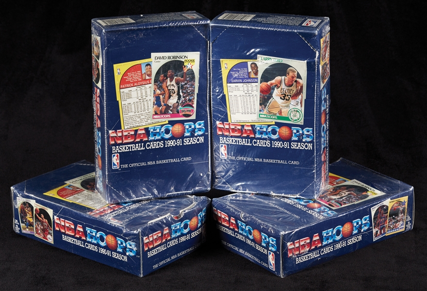 1990 NBA Hoops Series 1 Basketball Boxes Group (4)