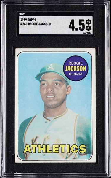 1969 Topps Reggie Jackson RC No. 260 SGC 4.5