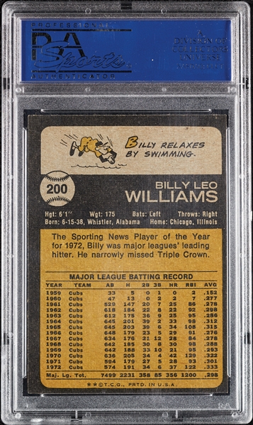 1973 Topps Billy Williams No. 200 PSA 9