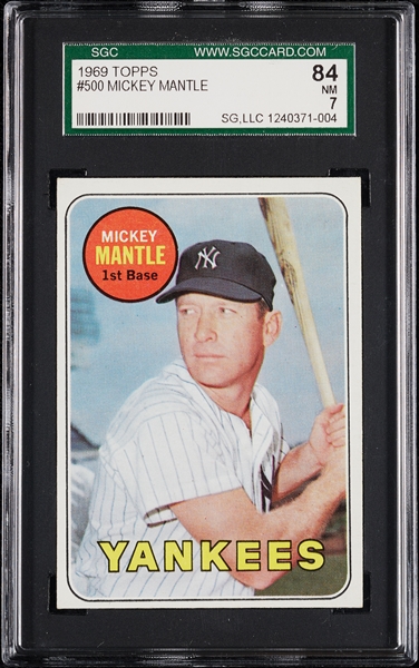 1969 Topps Mickey Mantle No. 500 SGC 7