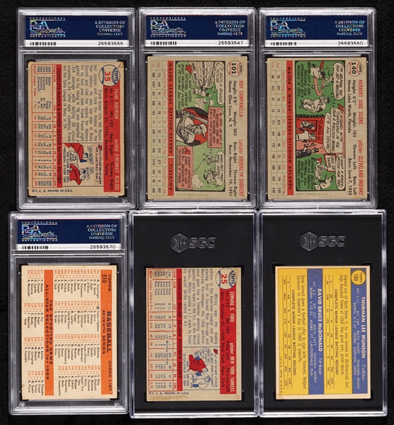 Vintage Graded Group with Frank Robinson & Munson RCs (6)