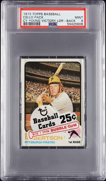 1973 Topps Baseball Cello Pack - Cy Young Victory Leader Back (Graded PSA 9)