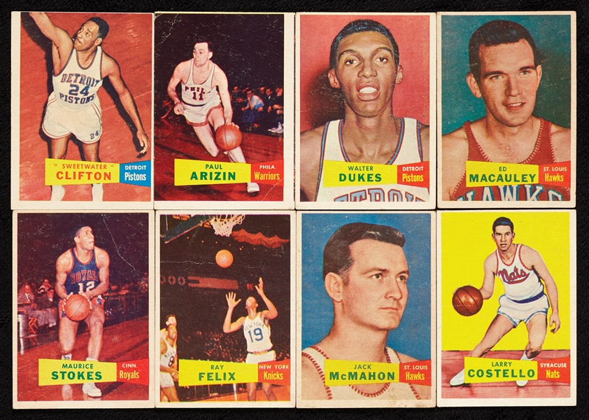 1957 Topps Basketball Group, Three HOFers (19)