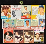 1954-80s Topps Baseball HOFer Group With Koufax, Kaline, Banks Etc. (29)