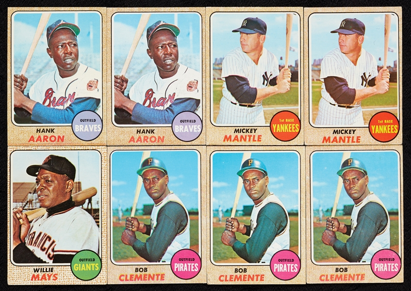 1968 Topps Baseball Partial Set With 55 HOFers, Stars and Rookies (650)