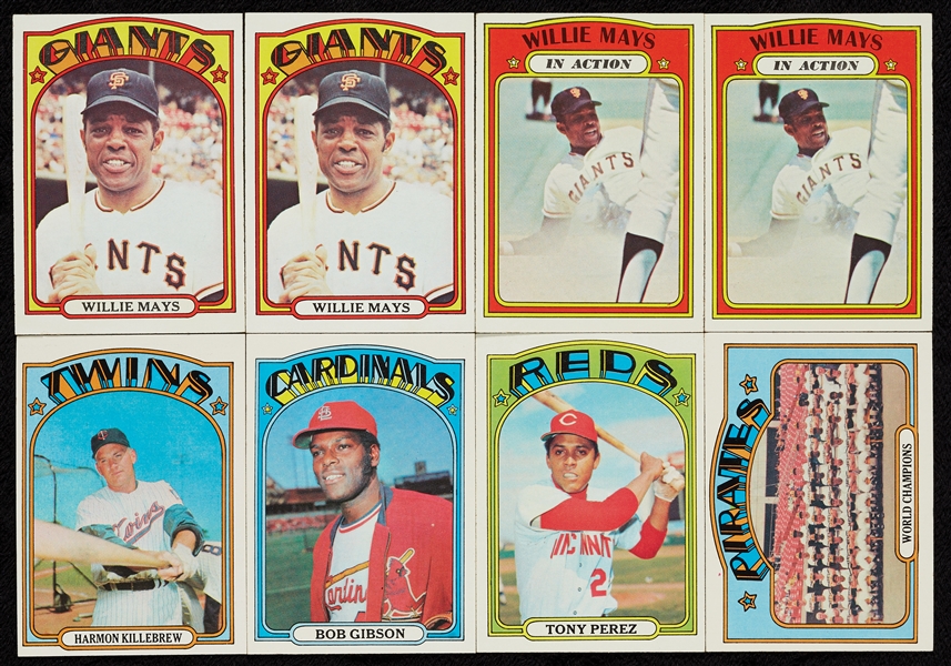 1972 Topps Baseball Partial Set With 16 HOFers, Stars and Specials (268)