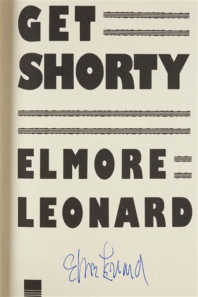 Elmore Leonard Signed Books Pair with Get Shorty (2)