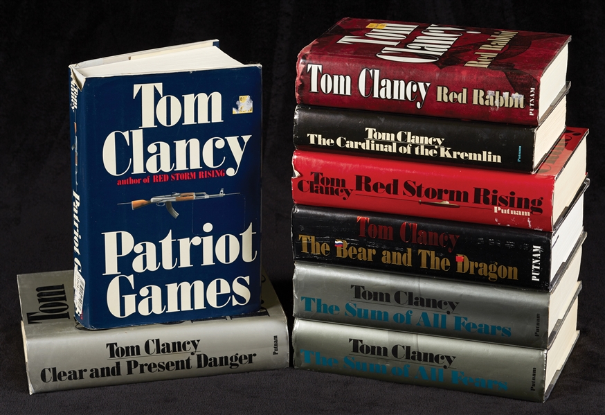 Tom Clancy Signed Books Group with Patriot Games (8)