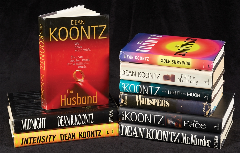 Dean Koontz Signed Books Group with Whispers (9)