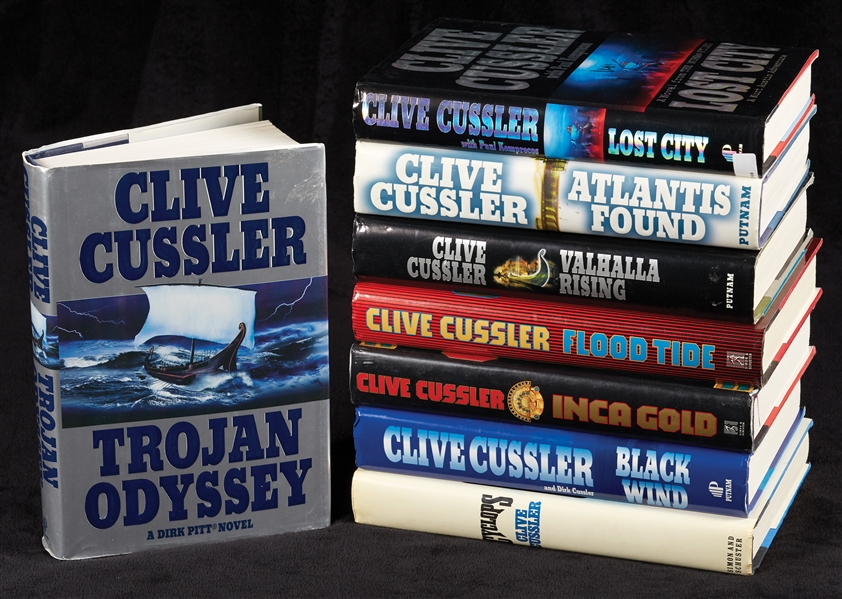 Clive Cussler Signed Books Group with Lost City (8)