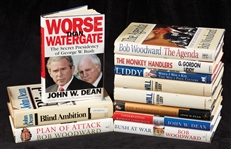 Watergate Related Signed Books with Bob Woodward, John Dean, G. Gordon Liddy (11) 