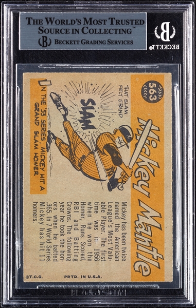 Mickey Mantle Signed 1960 Topps All-Star No. 563 (BAS)