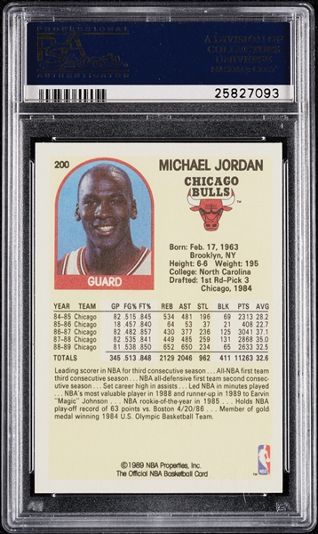 1989 Hoops Michael Jordan No. 200 PSA 10