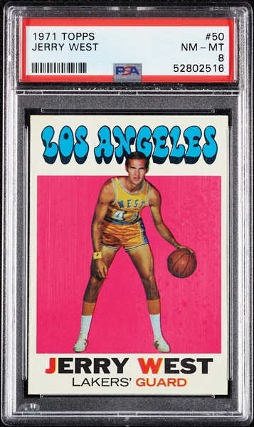 1971 Topps Jerry West No. 50 PSA 8