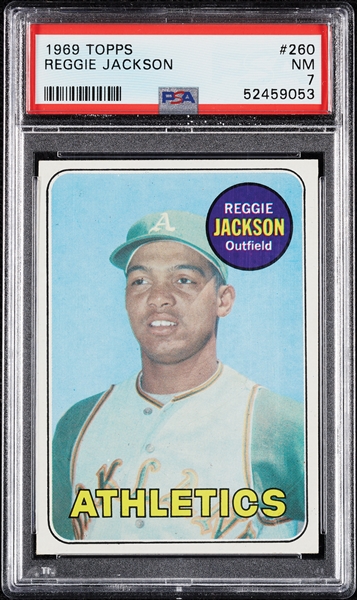 1969 Topps Reggie Jackson RC No. 260 PSA 7