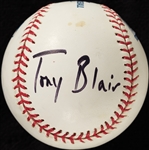 Tony Blair Single-Signed OML Baseball (BAS)