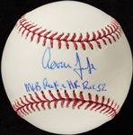 Aaron Judge Single-Signed OML Baseball Inscribed "MLB Rookie HR Rec. 52" (43/99) (MLB) (Fanatics)