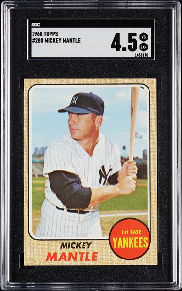 1968 Topps Mickey Mantle No. 280 SGC 4.5