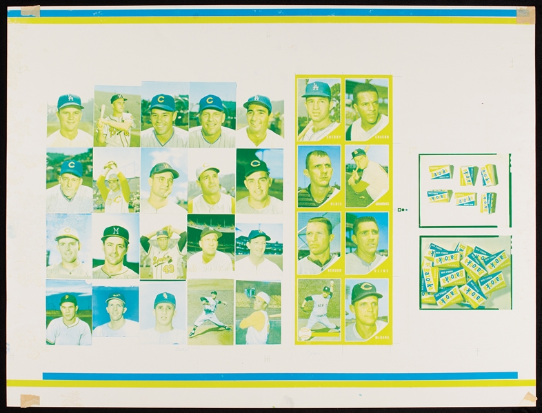 1962 Topps Baseball Proof Sheets with Sandy Koufax (2)