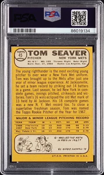 1968 Topps Tom Seaver No. 45 PSA 7