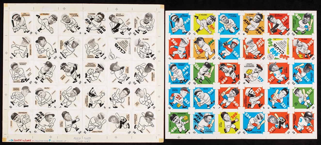 1970s R.G. Laughlin Baseball Firsts, Errors, Slang and Wildest Plays Original Artwork Massive Group (181)