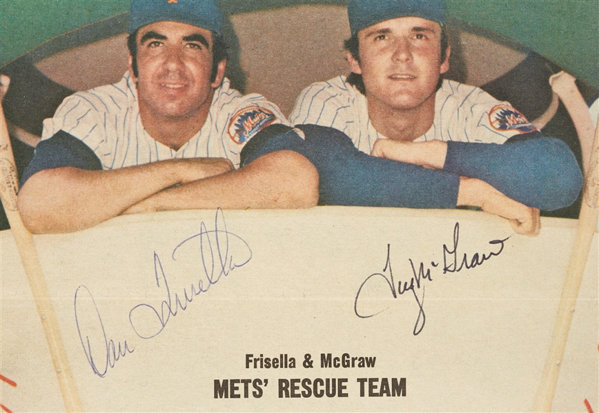 Danny Frisella & Tug McGraw Signed The Sporting News Cover (1972) (PSA/DNA)